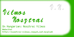 vilmos nosztrai business card